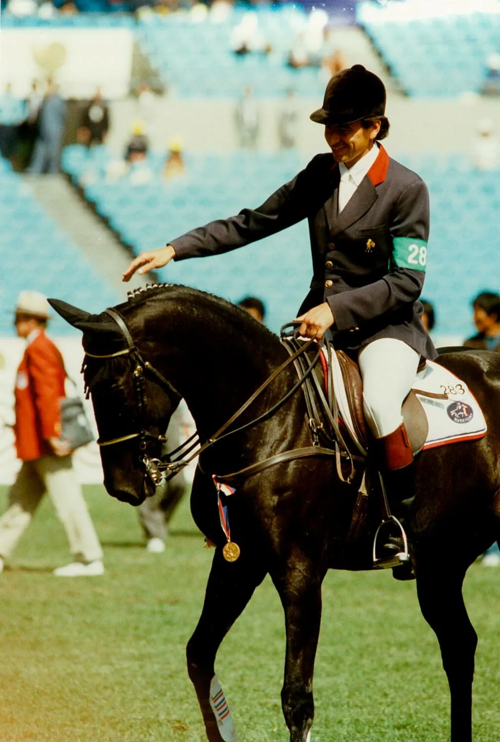 Pierre Durand et Jappeloup, champions olympiques en 1988