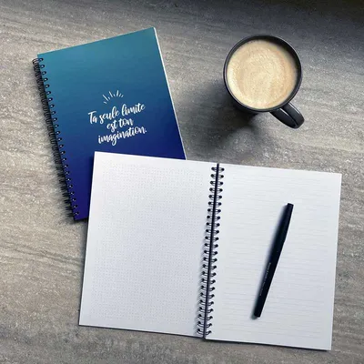 Pages intérieures lignées et dot grid du carnet de notes