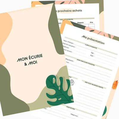 Page "Mon écurie" du carnet de séances