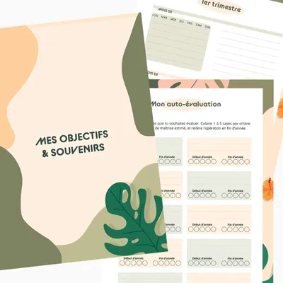 Page objectifs du carnet de séances