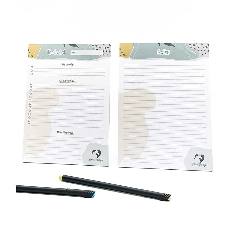 Duo de bloc-notes blanc