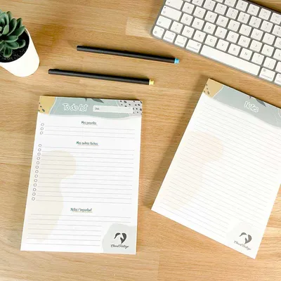 Duo de bloc-notes vue 1