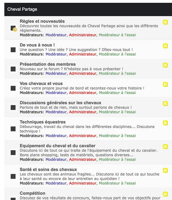 Les forums, un excellent passe-temps pour les cavaliers.