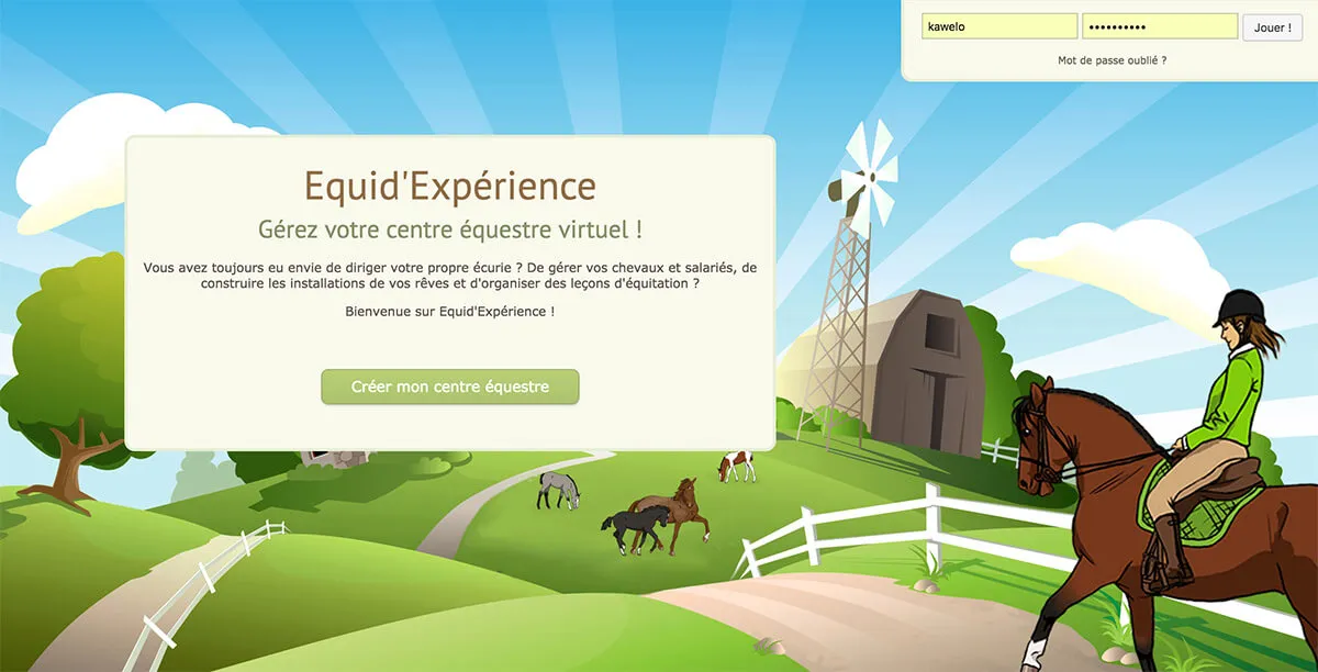 Equid'Expérience, le premier jeu de gestion de centre équestre !
