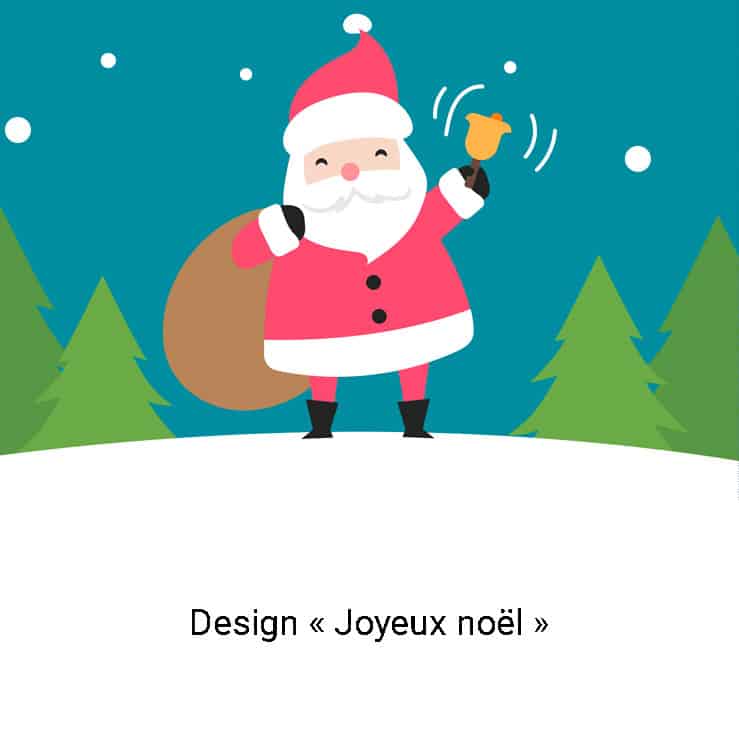 carte cadeau Cheval Partage avec un design de Noël